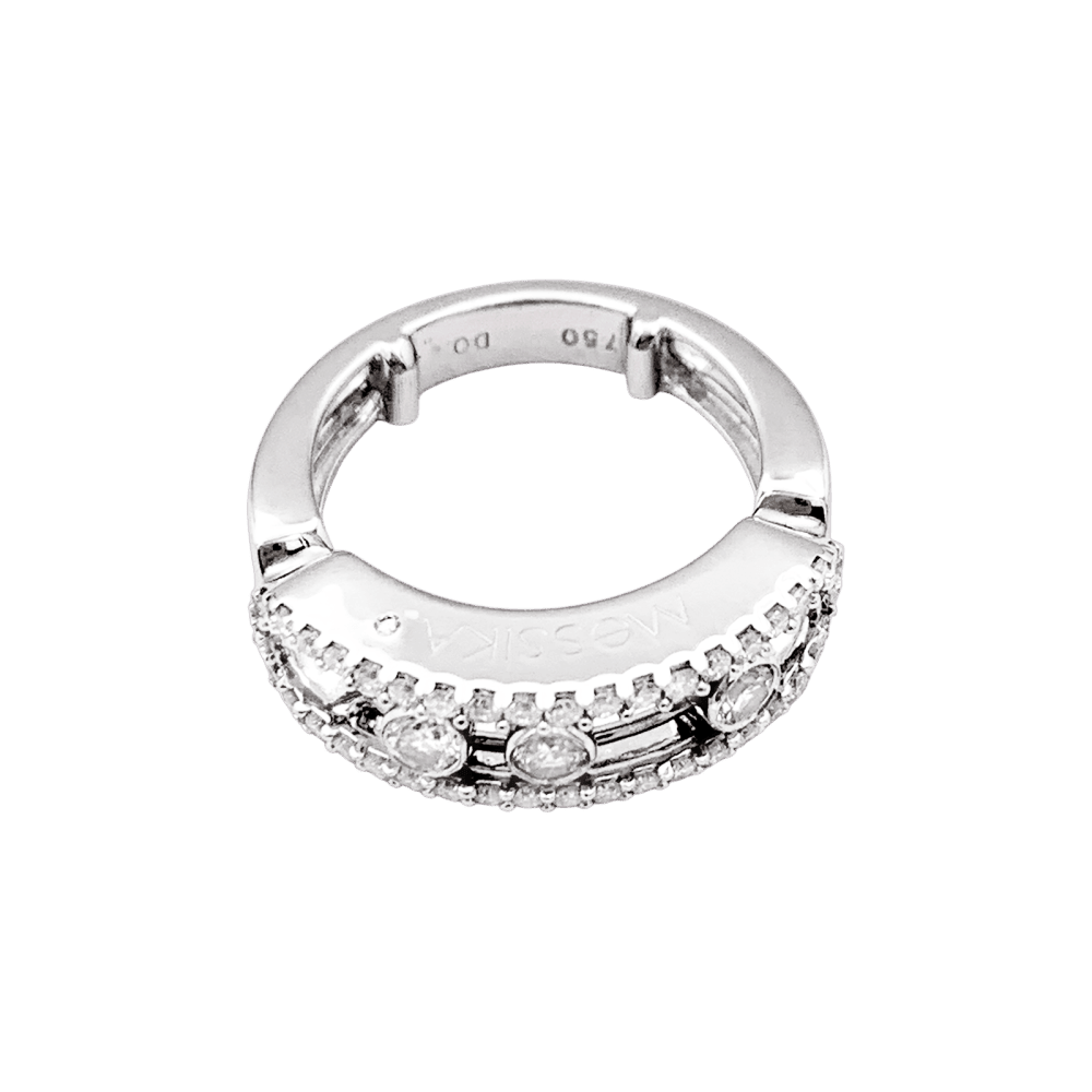 Bague Pavée MESSIKA "Mode Pavé" en or blanc et diamants - Castafiore