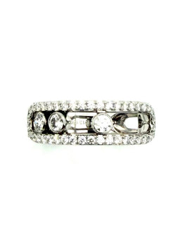 Bague Pavée MESSIKA "Move Classique" GM en or blanc et diamants - Castafiore