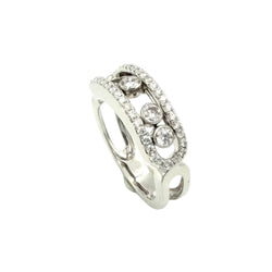 Bague Pavée MESSIKA "Move Classique" GM en or blanc et diamants - Castafiore