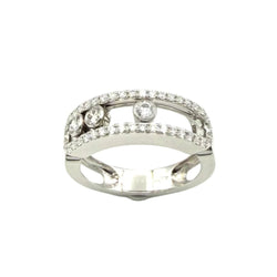 Bague Pavée MESSIKA "Move Classique" GM en or blanc et diamants - Castafiore