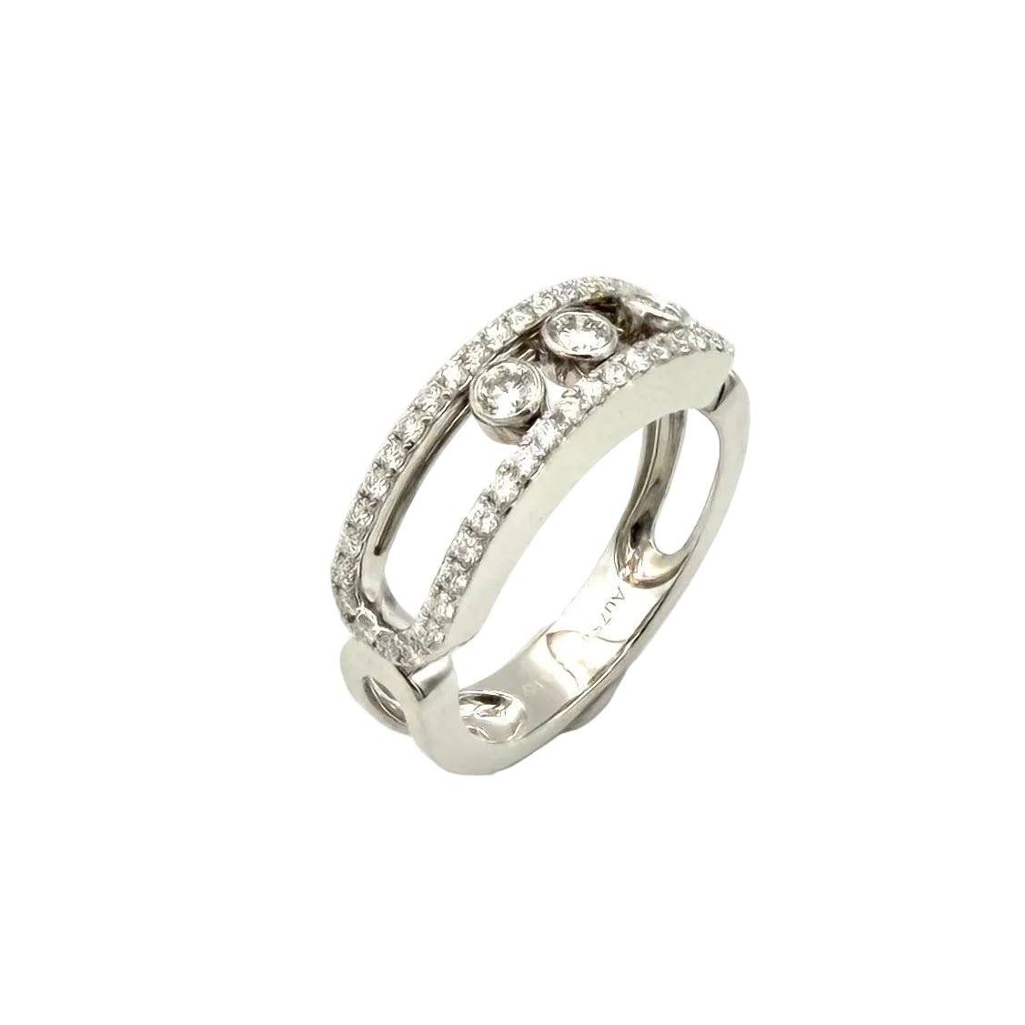 Bague Pavée MESSIKA "Move Classique" GM en or blanc et diamants - Castafiore
