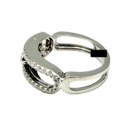 Bague Pavée MESSIKA "Move Classique" GM en or blanc et diamants - Castafiore