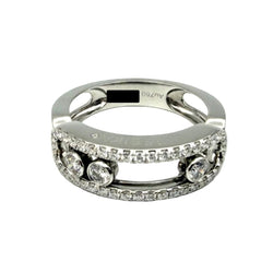 Bague Pavée MESSIKA "Move Classique" GM en or blanc et diamants - Castafiore