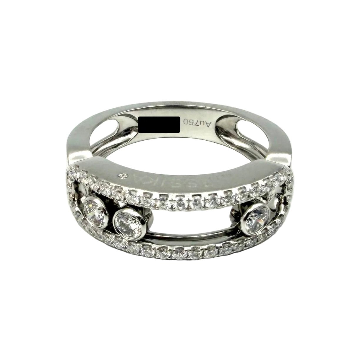 Bague Pavée MESSIKA "Move Classique" GM en or blanc et diamants - Castafiore