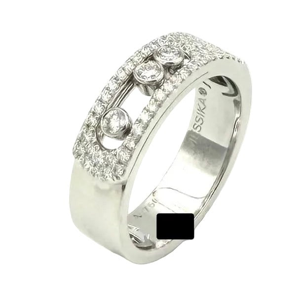 Bague Pavée MESSIKA "Move Noa Pavée" PM en or blanc et diamants - Castafiore