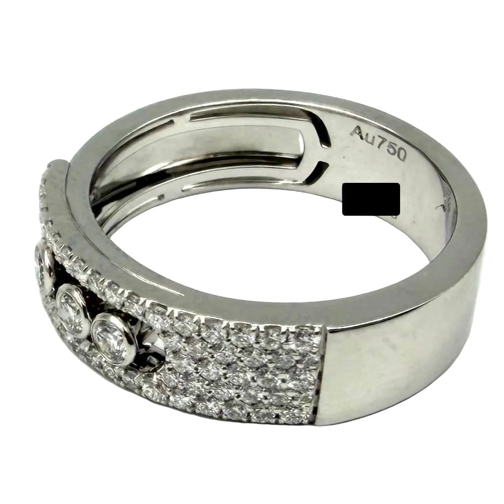 Bague Pavée MESSIKA "Move Noa Pavée" PM en or blanc et diamants - Castafiore