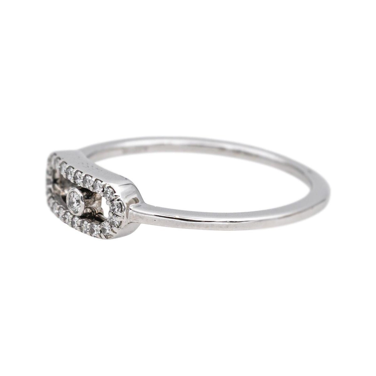 Bague Pavée MESSIKA "Move Uno" en or blanc et diamants - Castafiore