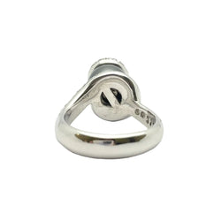 Bague Pavée NIZZA en or blanc, perle et diamants - Castafiore