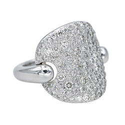 Bague Pavée POMELLATO "Sabbia" en or blanc et diamants - Castafiore
