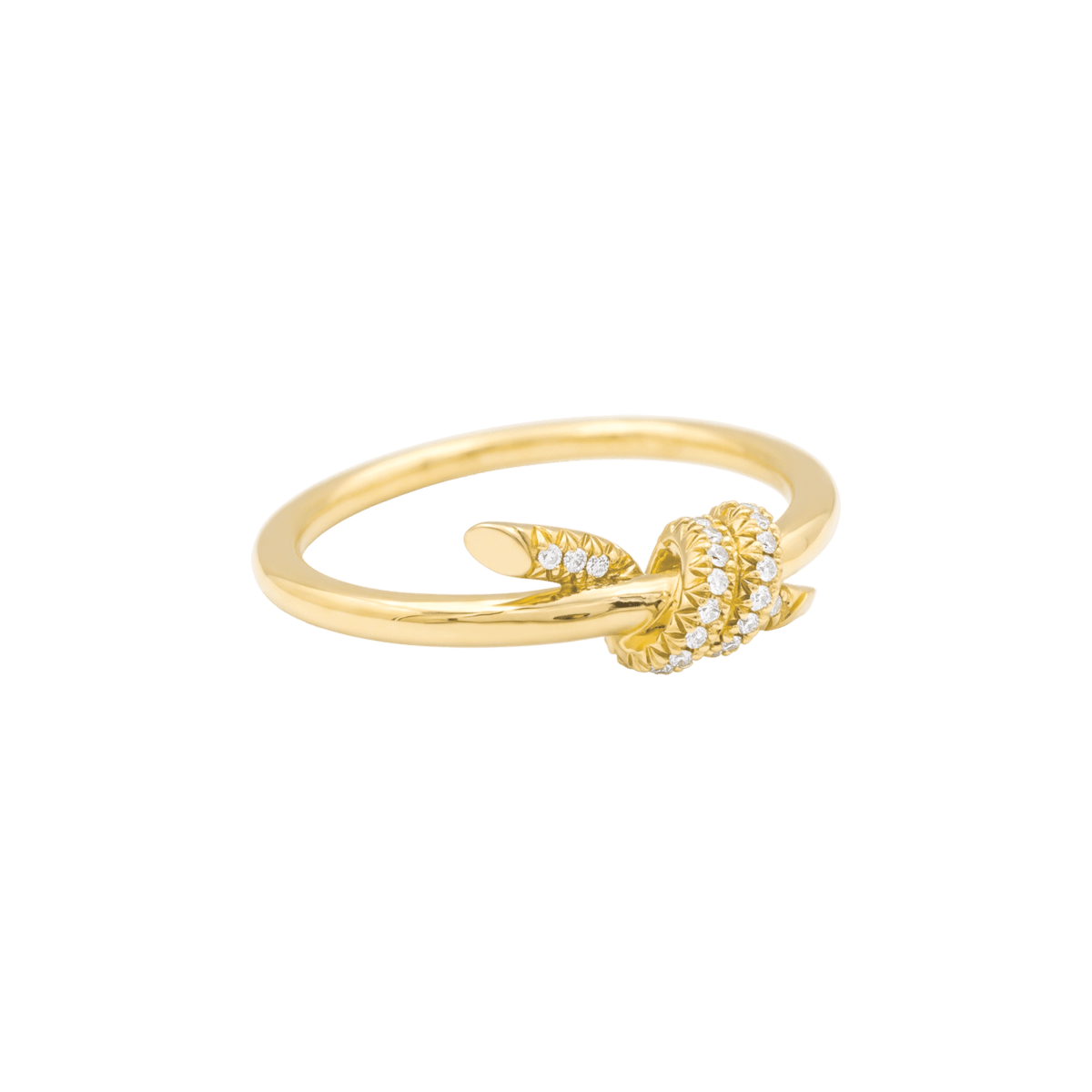 Bague Pavée TIFFANY & CO. "Knot" en or jaune et diamants - Castafiore