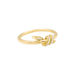 Bague Pavée TIFFANY & CO. "Knot" en or jaune et diamants - Castafiore