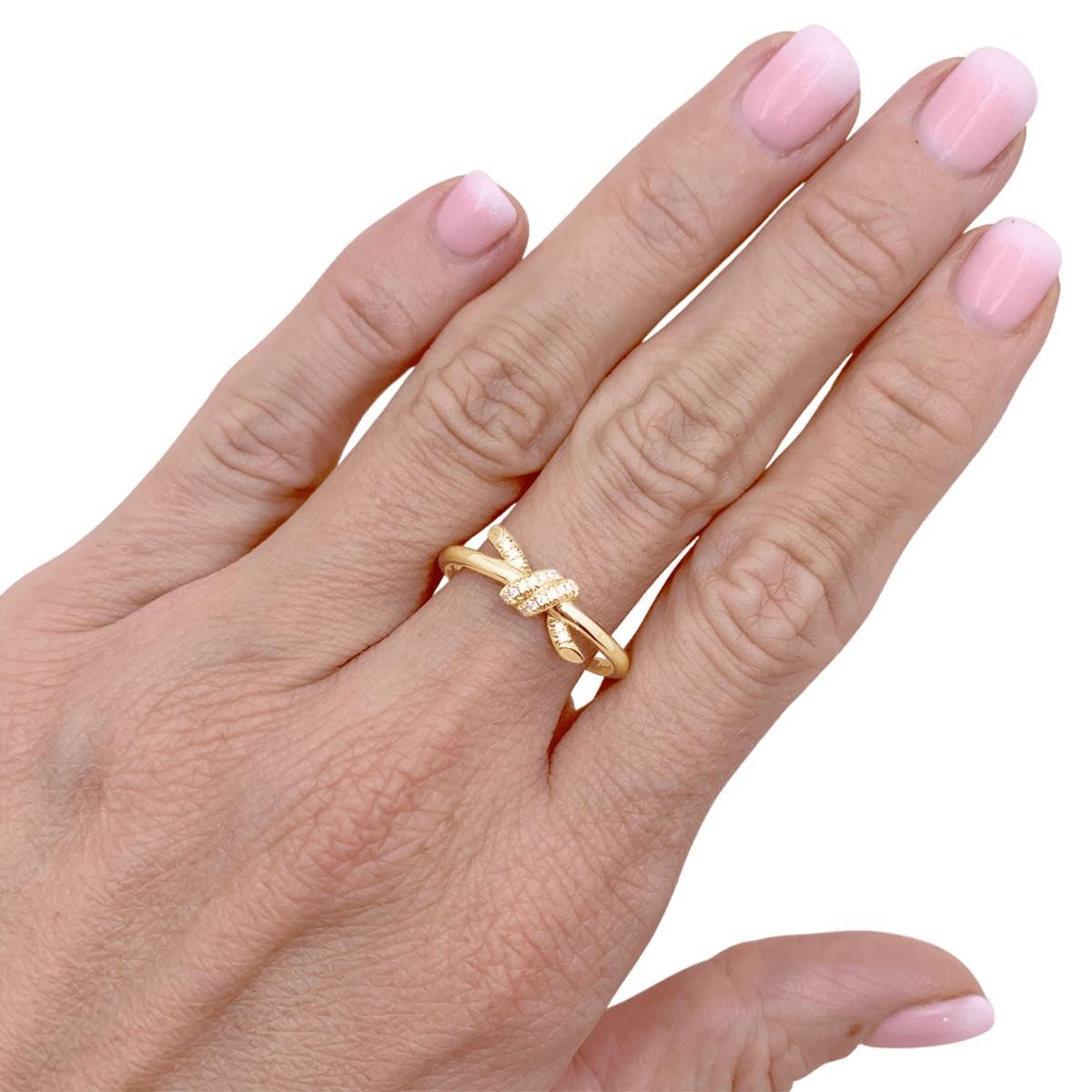 Bague Pavée TIFFANY & CO. "Knot" en or jaune et diamants - Castafiore