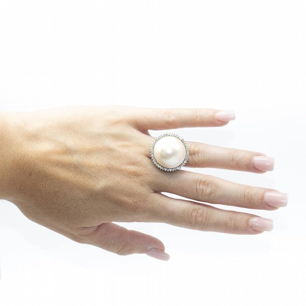 Bague PEARL en or blanc et diamants - Castafiore