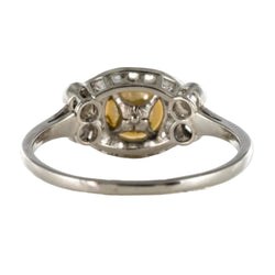 Bague perle de culture diamants art déco - Castafiore