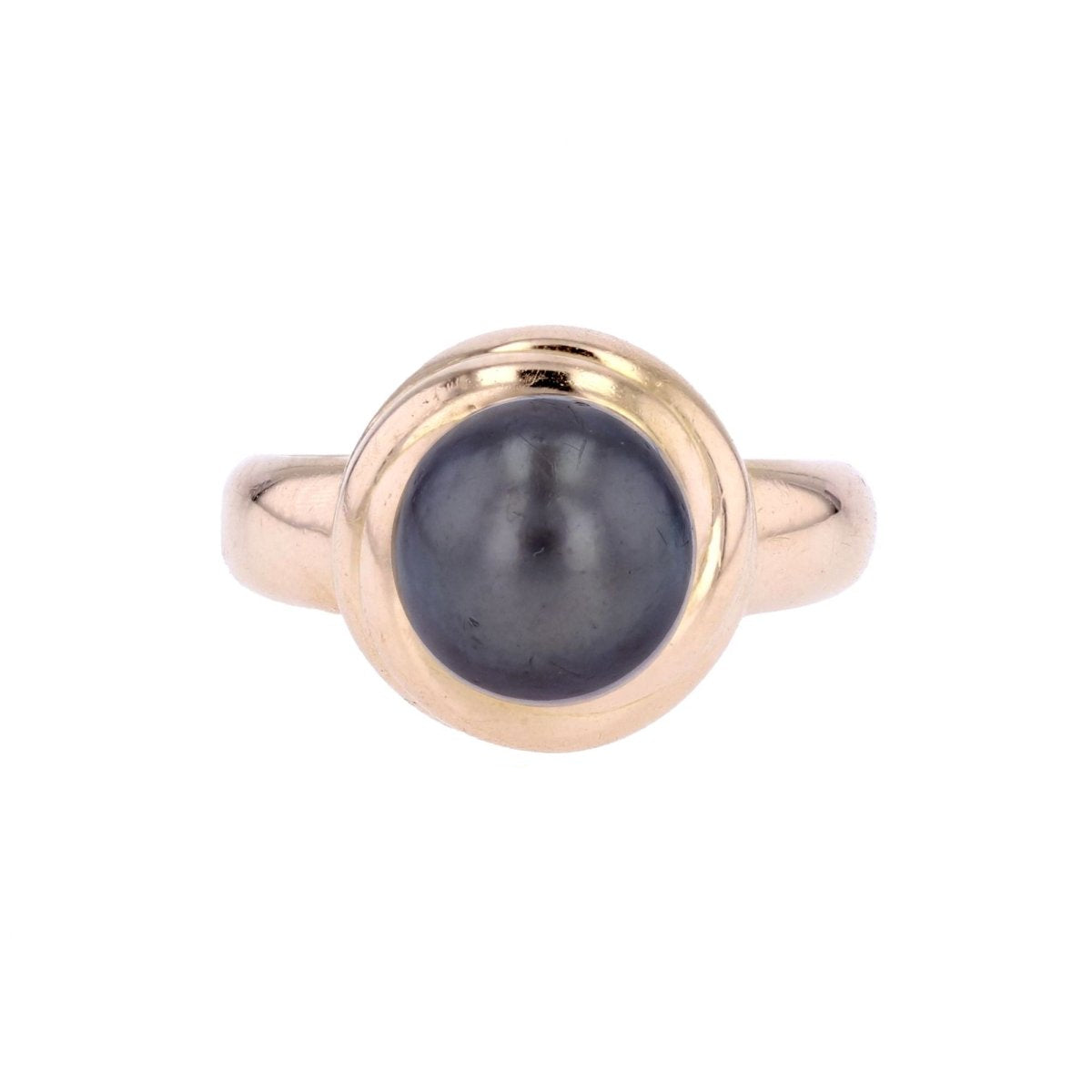 Bague perle grise et or jaune - Castafiore