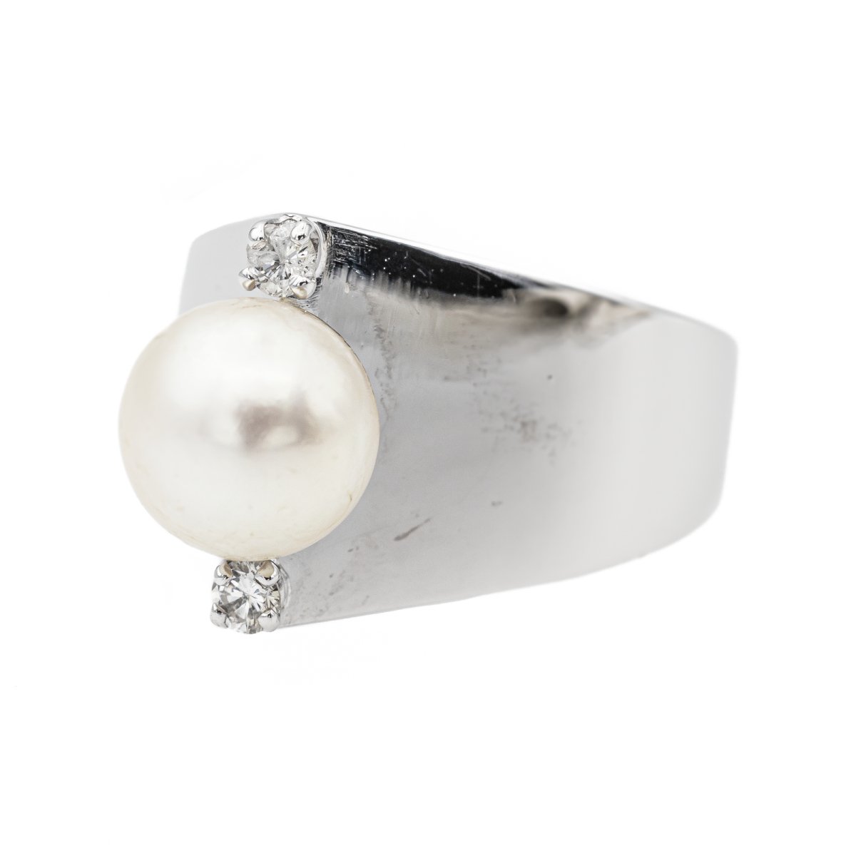 Bague Perle Or blanc Perle - Castafiore