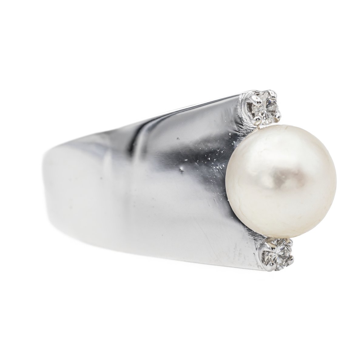 Bague Perle Or blanc Perle - Castafiore