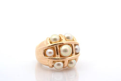 Bague Perles de culture en or jaune - Castafiore