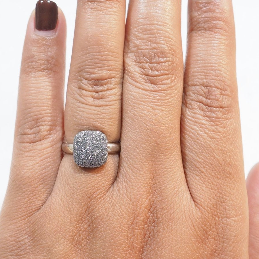 Bague Pesavento satinée en or blanc - Castafiore