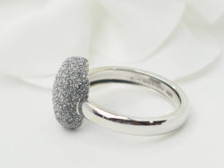 Bague Pesavento satinée en or blanc - Castafiore