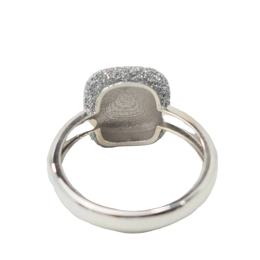 Bague Pesavento satinée en or blanc - Castafiore