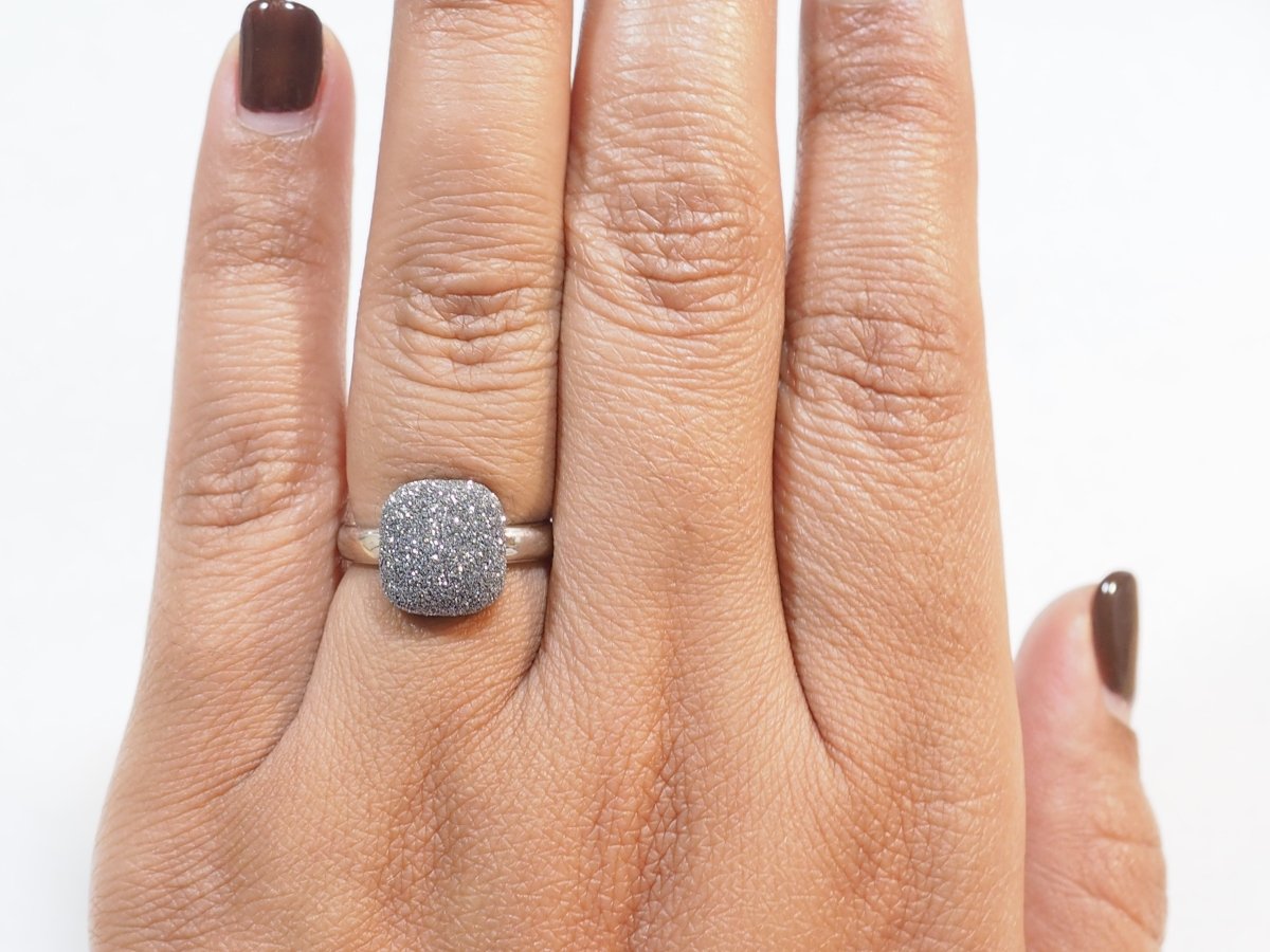 Bague Pesavento satinée en or blanc - Castafiore