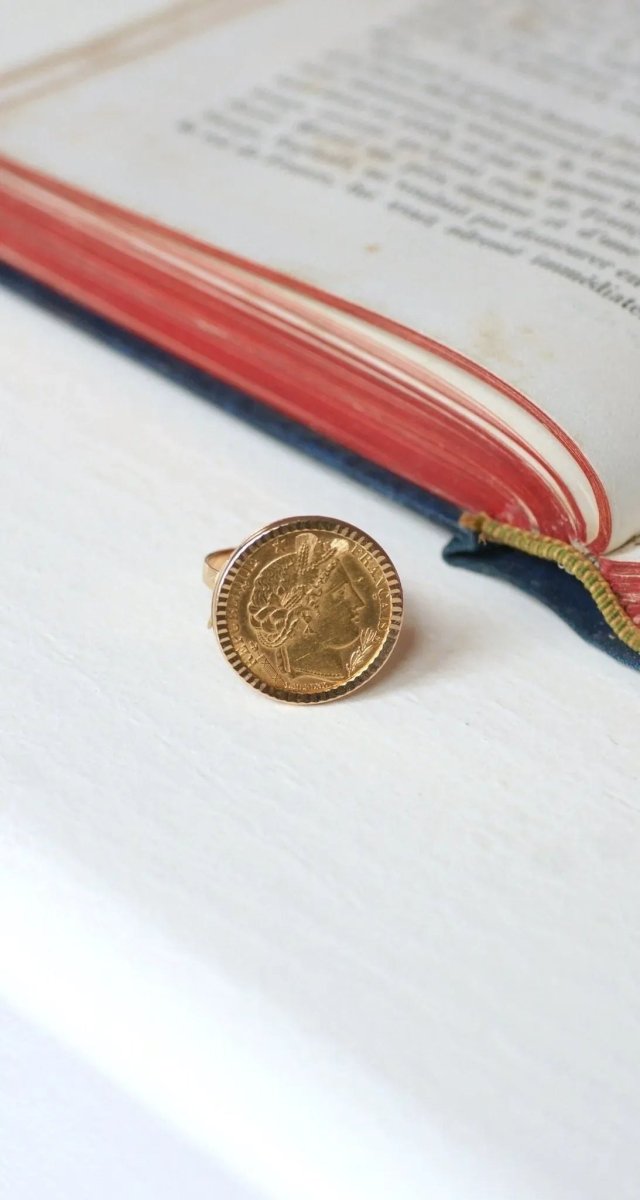 Bague Pièce en or rose - Castafiore