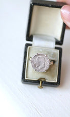 Bague pièce Napoléon 20 cent Francs sur or blanc - Castafiore