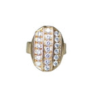 Bague Plaque Diamants Or Jaune - Castafiore