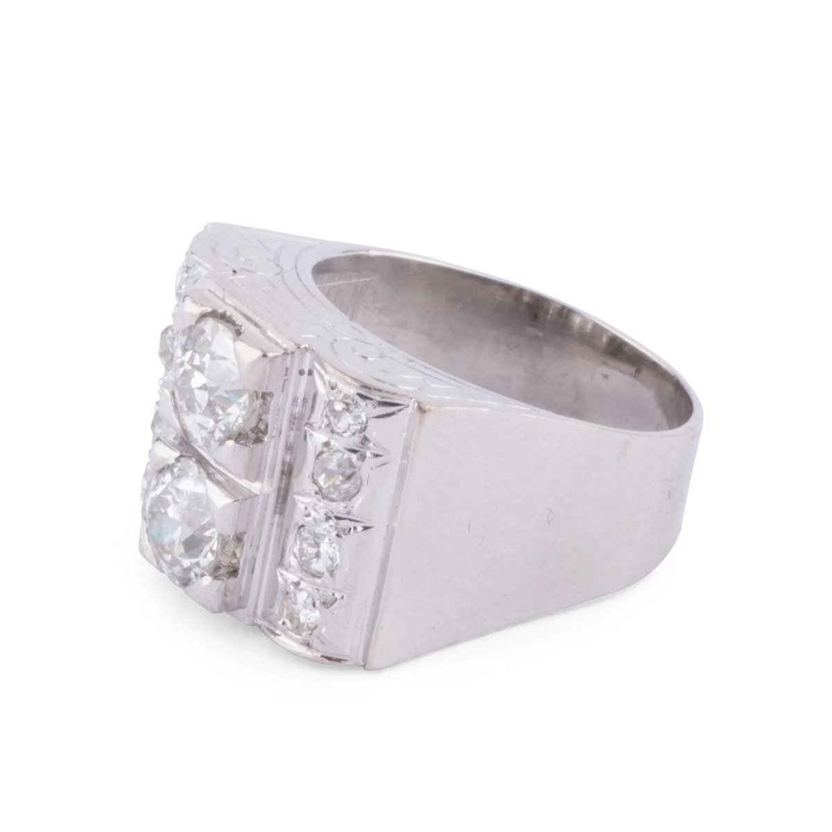 Bague platine en diamant 1930 - Castafiore