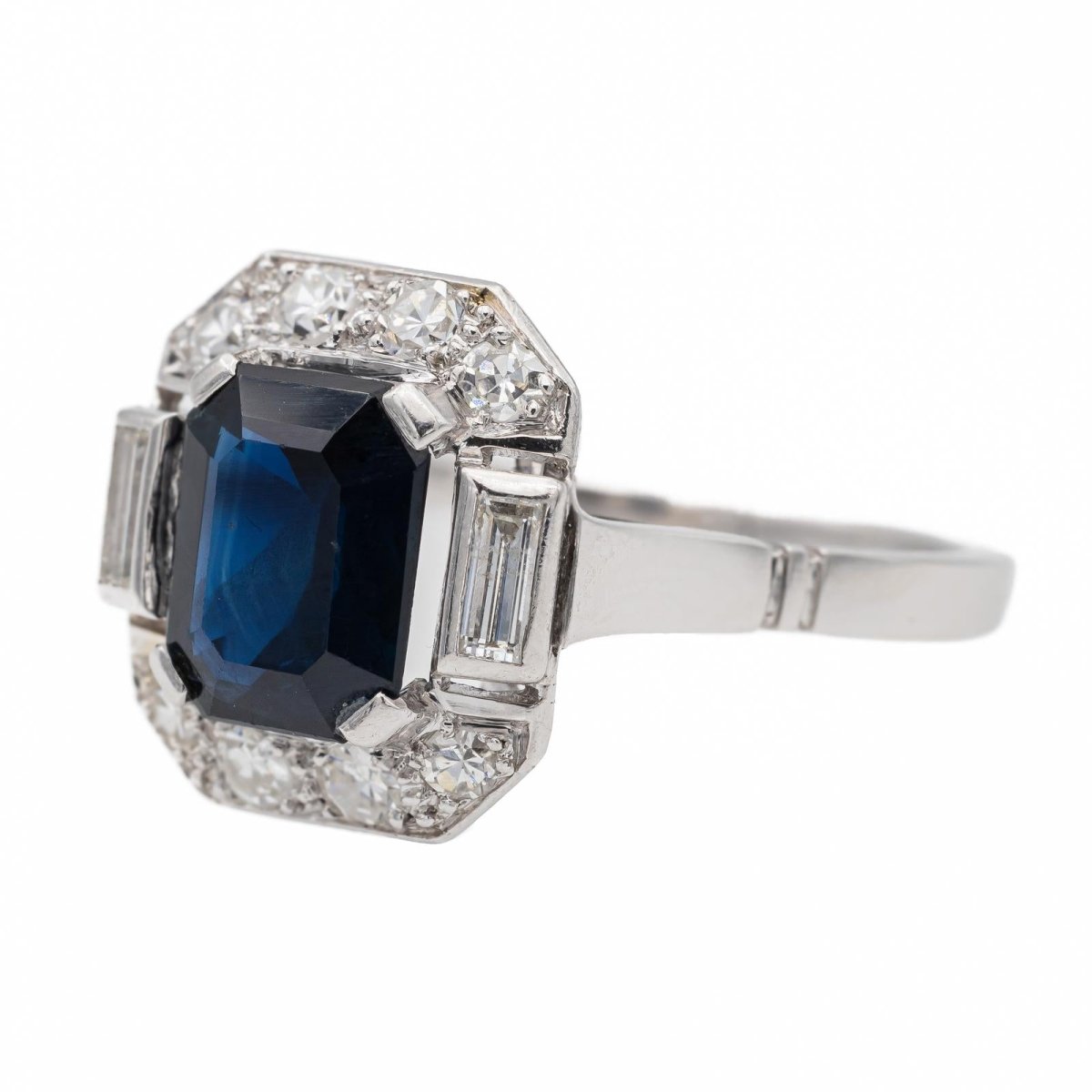 Bague Platine Saphir - Castafiore