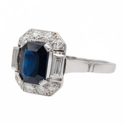 Bague Platine Saphir - Castafiore