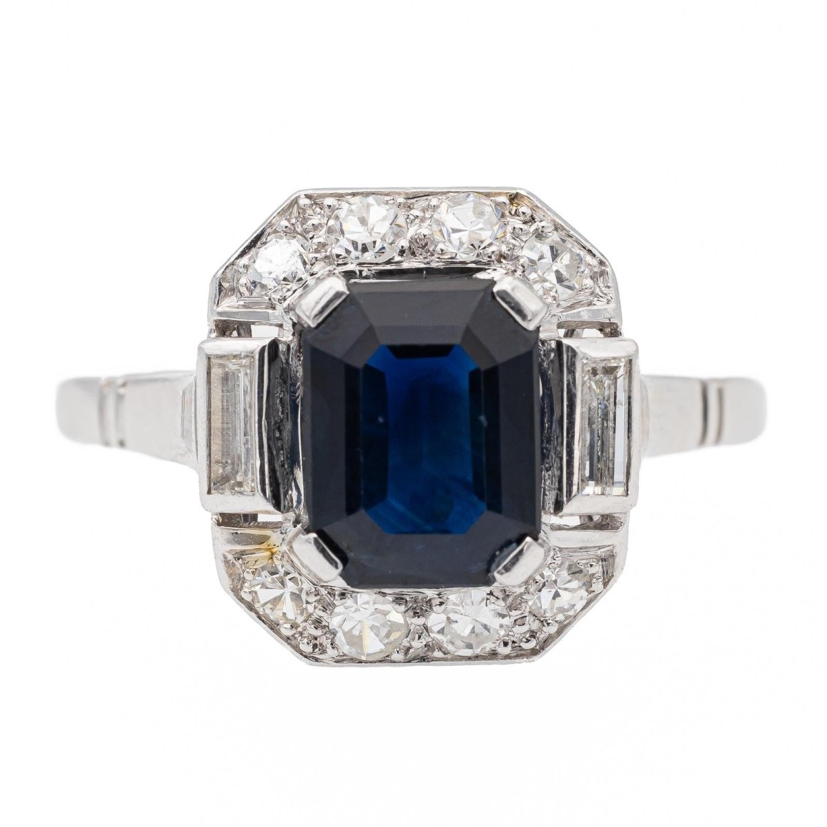 Bague Platine Saphir - Castafiore