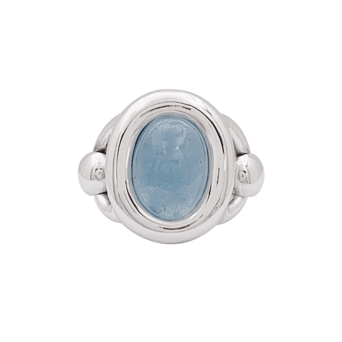 Bague POIRAY "Indra" en or blanc et aigue - marine - Castafiore