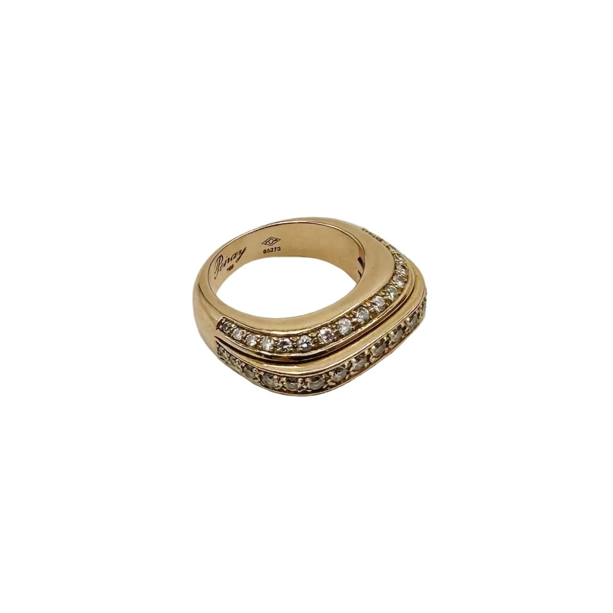 Bague POIRAY "Quadrille" en or rose et diamants - Castafiore