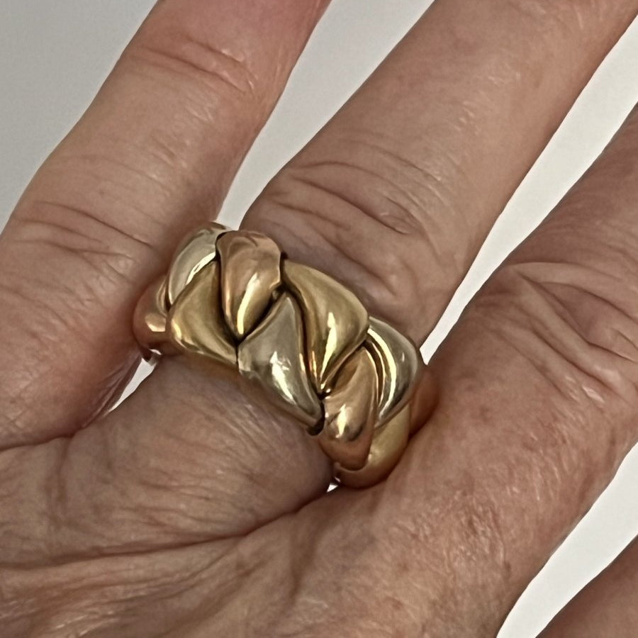 Bague POIRAY torsadé en or jaune et or gris - Castafiore