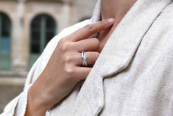 Bague Poiray "Tresse" diamants en or blanc 18k - Castafiore