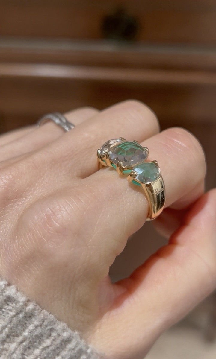 Bague POMELLATO Capri en or jaune et cristal de roche - Castafiore