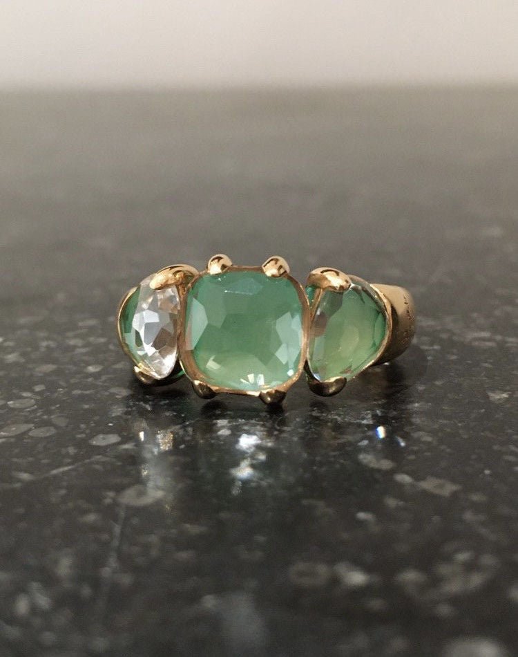 Bague POMELLATO Capri en or jaune et cristal de roche - Castafiore