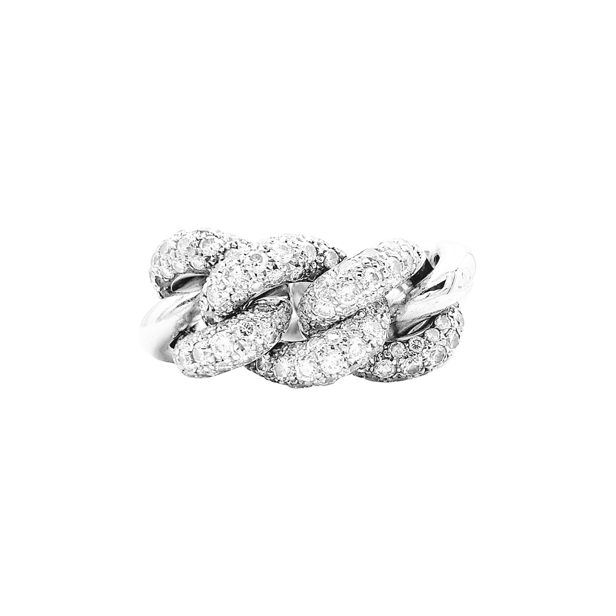 Bague POMELLATO "Catene" en or blanc et diamants - Castafiore