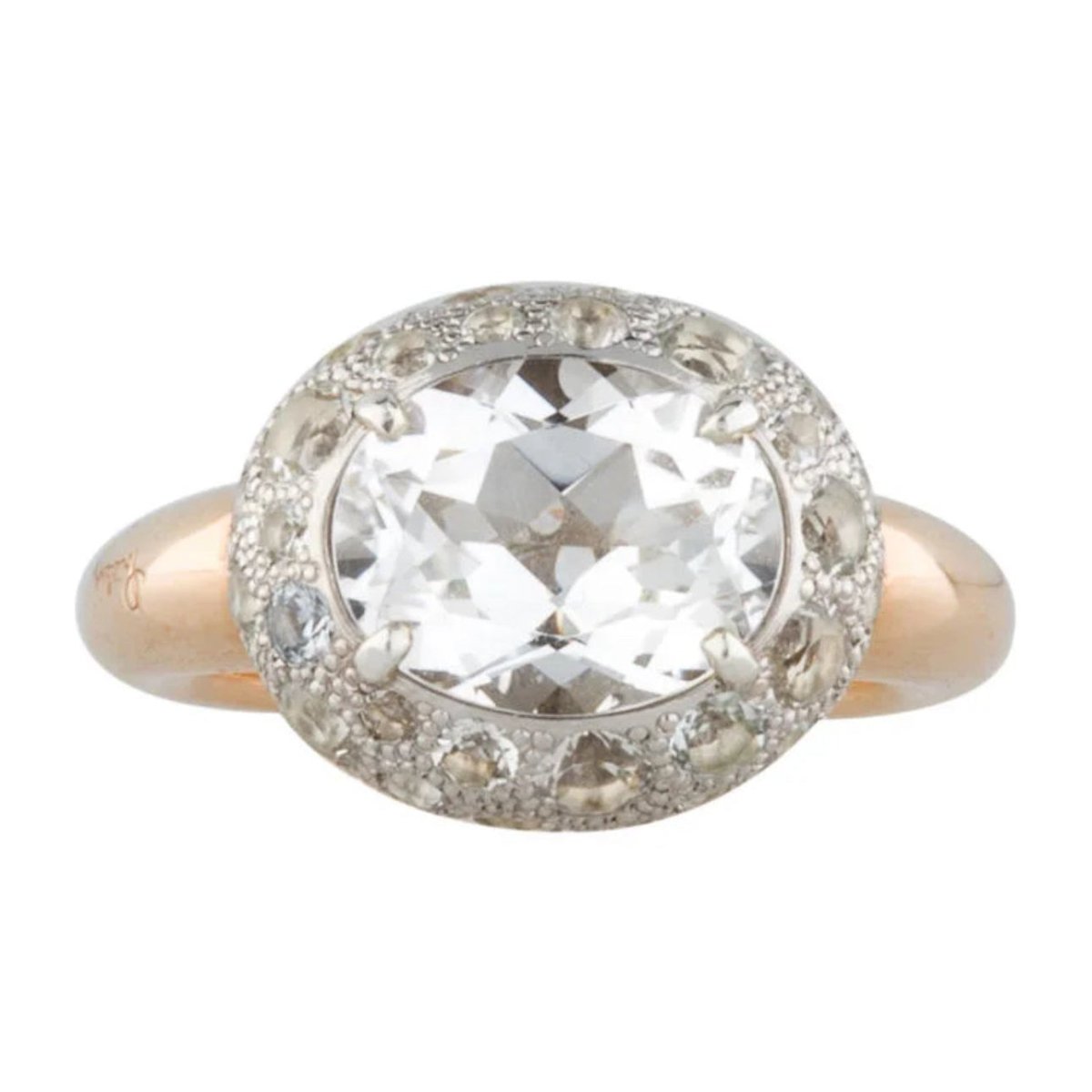 Bague POMELLATO en or rose, argent et topaze - Castafiore