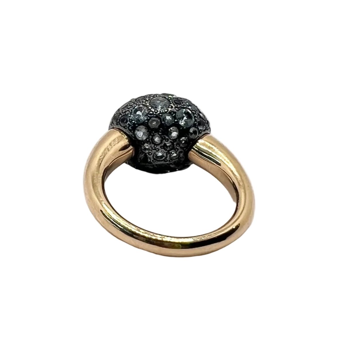 Bague POMELLATO en or rose, argent, topazes et aigues-marines - Castafiore