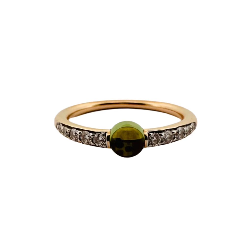 Bague POMELLATO en or rose, péridot et diamants - Castafiore