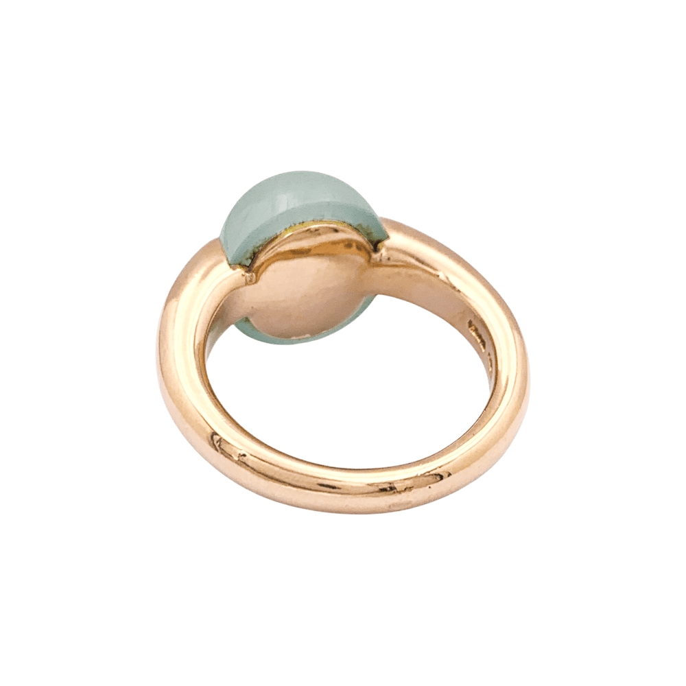 Bague POMELLATO "Luna" en or rose et aigue - marine - Castafiore