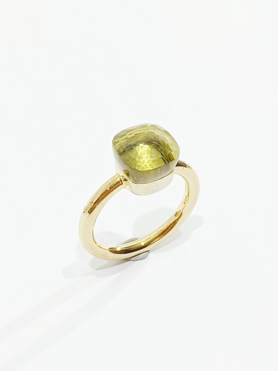 Bague POMELLATO "Nudo" en or jaune et citrine - Castafiore