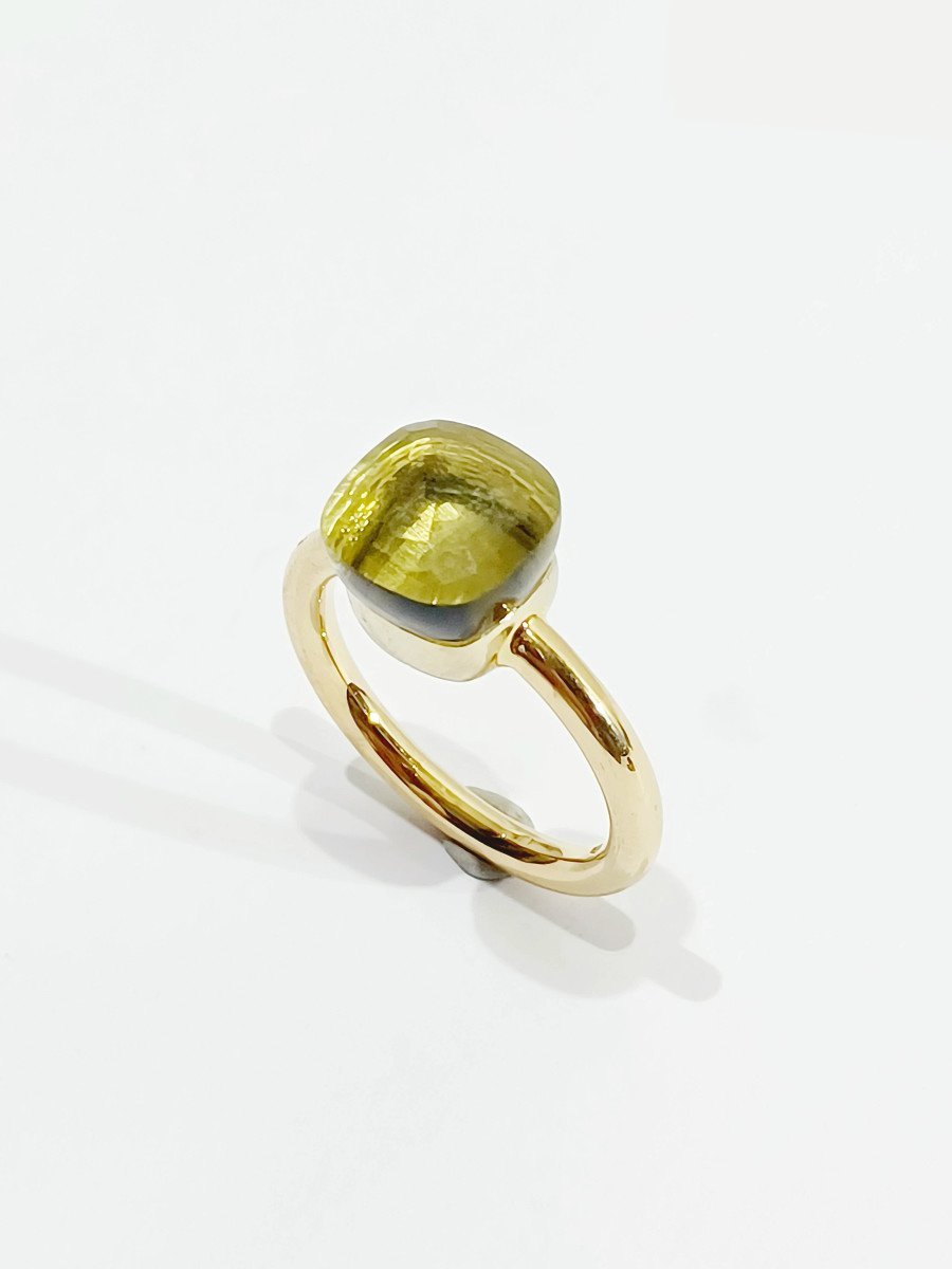 Bague POMELLATO "Nudo" en or jaune et citrine - Castafiore