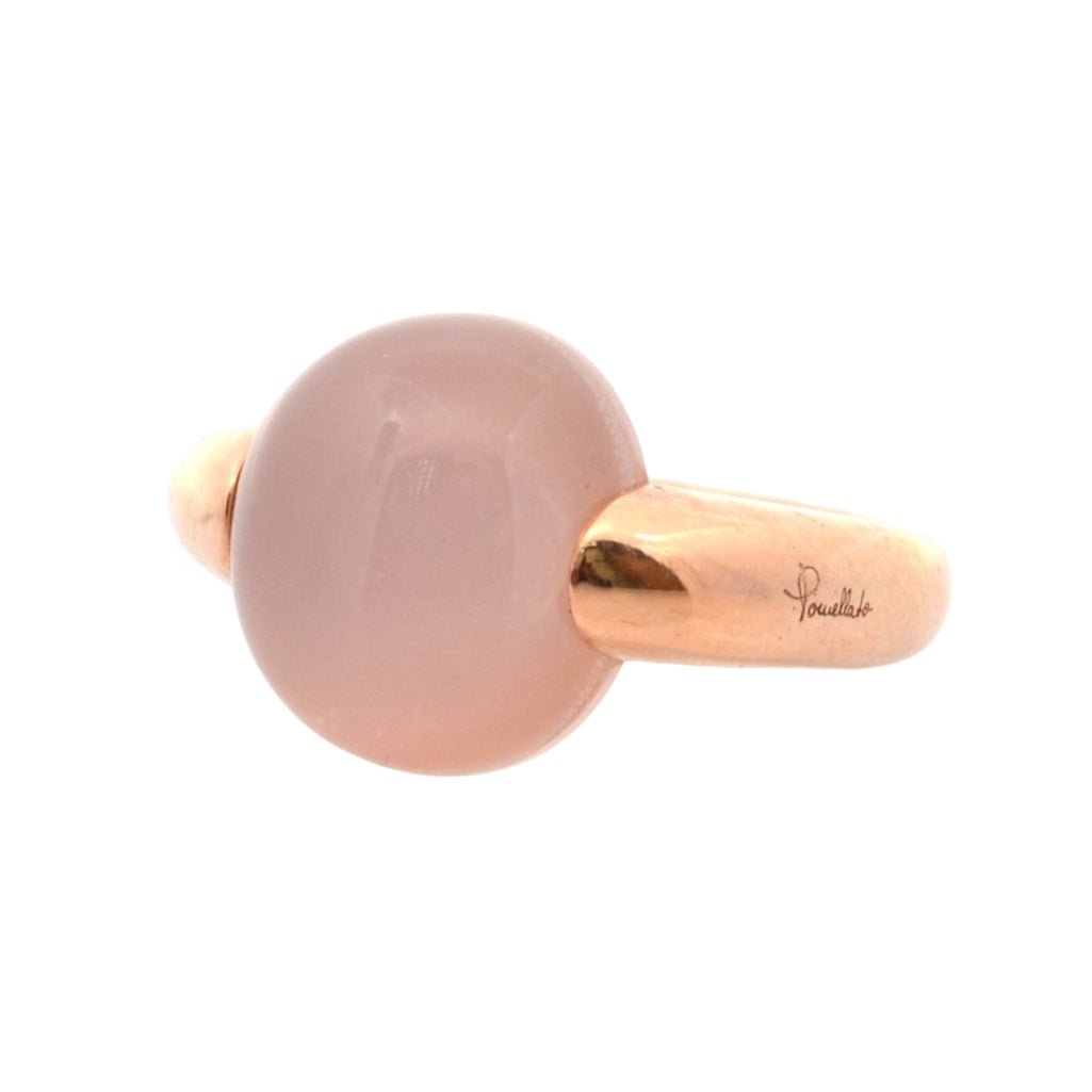 Bague POMELLATO "Nudo" en or jaune et quartz rose - Castafiore