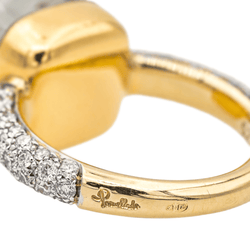 Bague POMELLATO "Nudo" en or rose, prasiolite et diamants - Castafiore