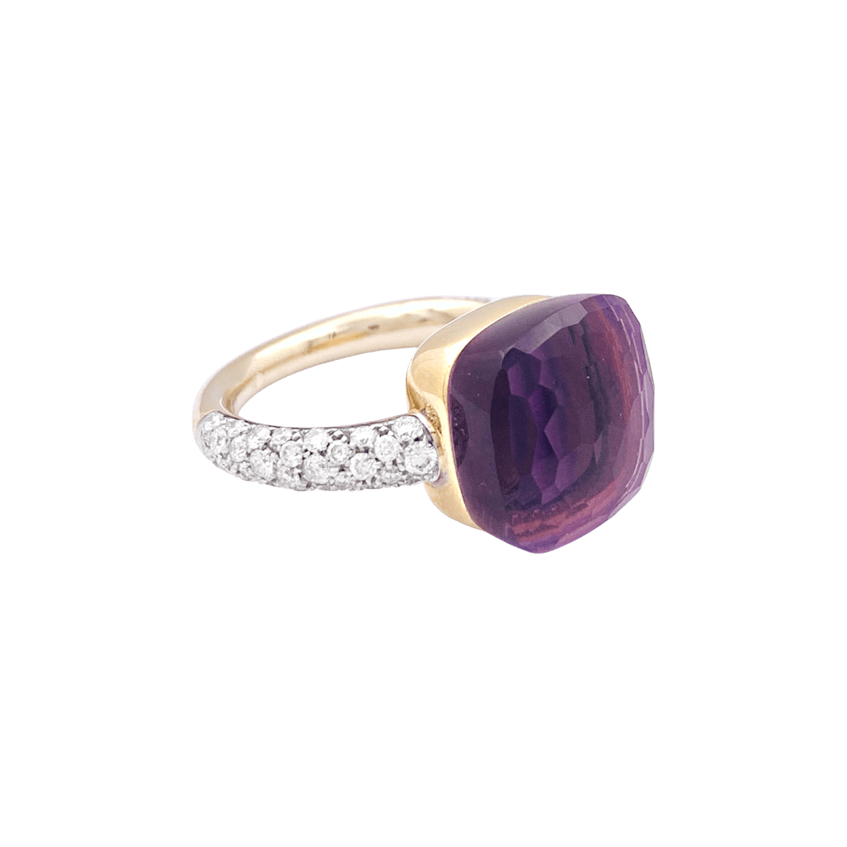 Bague Pomellato, "Nudo Maxi", améthyste, diamants, deux ors. - Castafiore