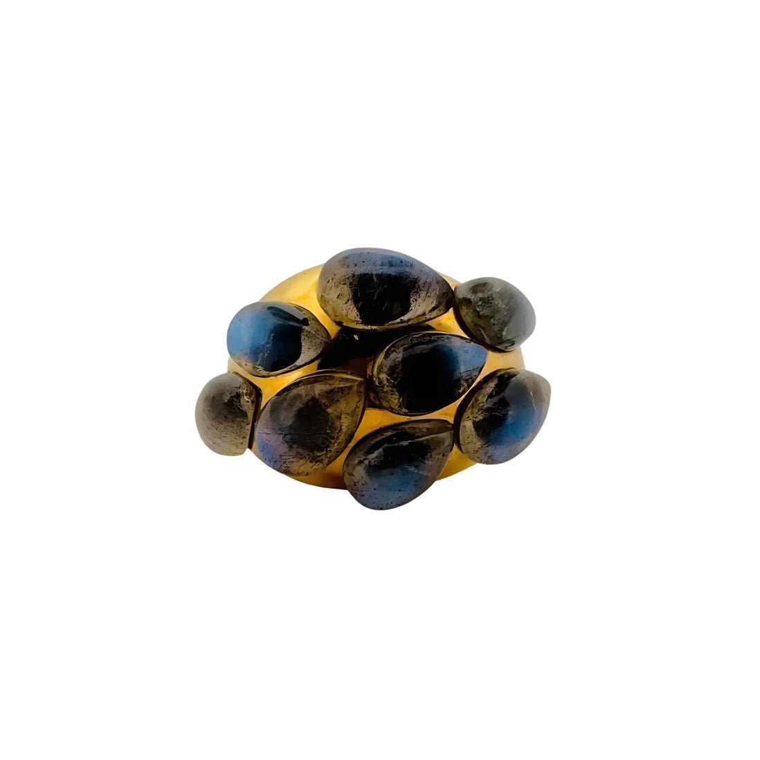 Bague POMELLATO "Rugiada" en or jaune et labradorites - Castafiore